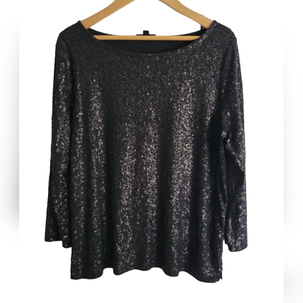 JCrew muted sequin top